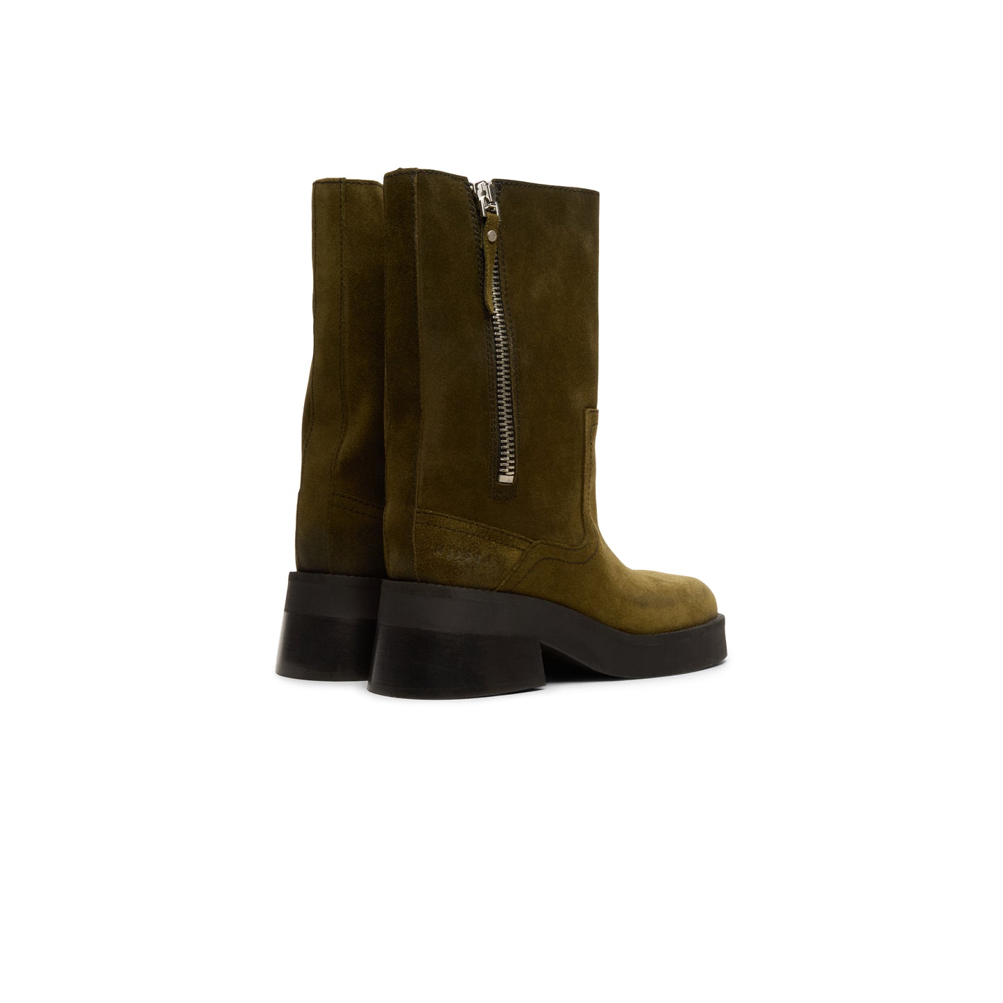 Miista Gunda Khaki Suede Ankle Boots (Khaki)