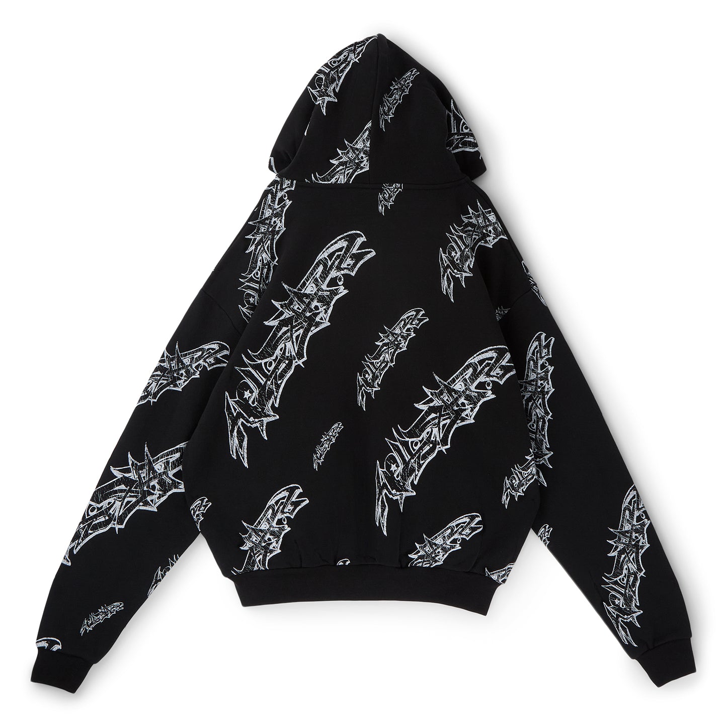 Hellstar Roll Print Graffiti Zip Up (Black)