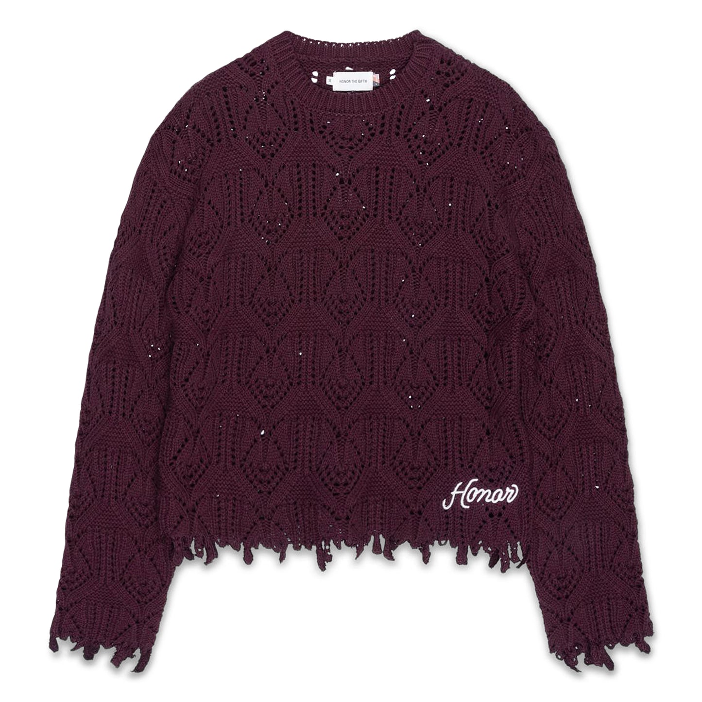 Honor The Gift Cable Sweater (Berry)