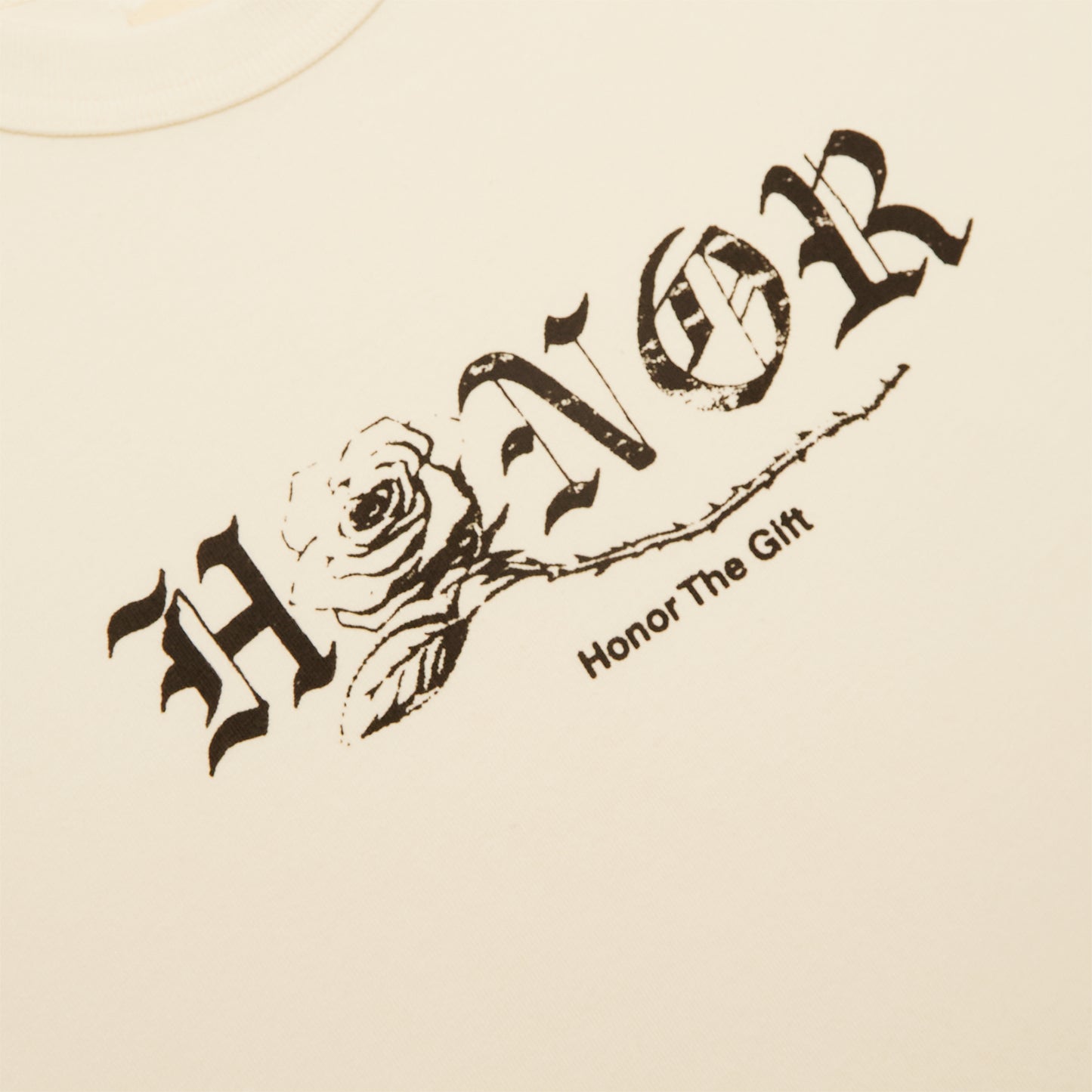 Honor The Gift Fallen Rose Tee (Bone)