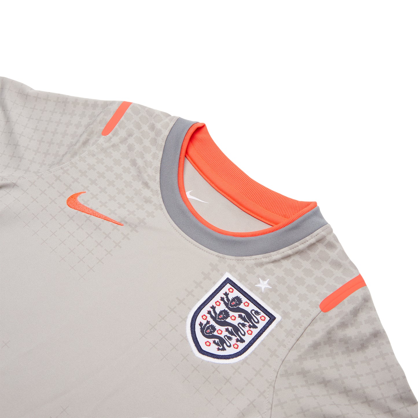 Nike x England x Palace Kids' Short-Sleeve Soccer Top (Pewter Grey/Bright Crimson)