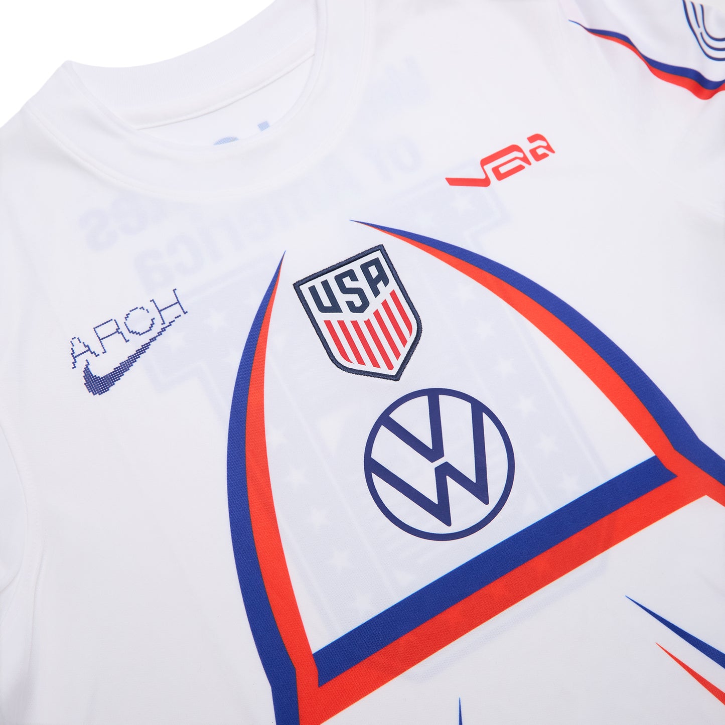 Nike x USA x VAA Women's Short-Sleeve Soccer Top (White/Deep Royal Blue)