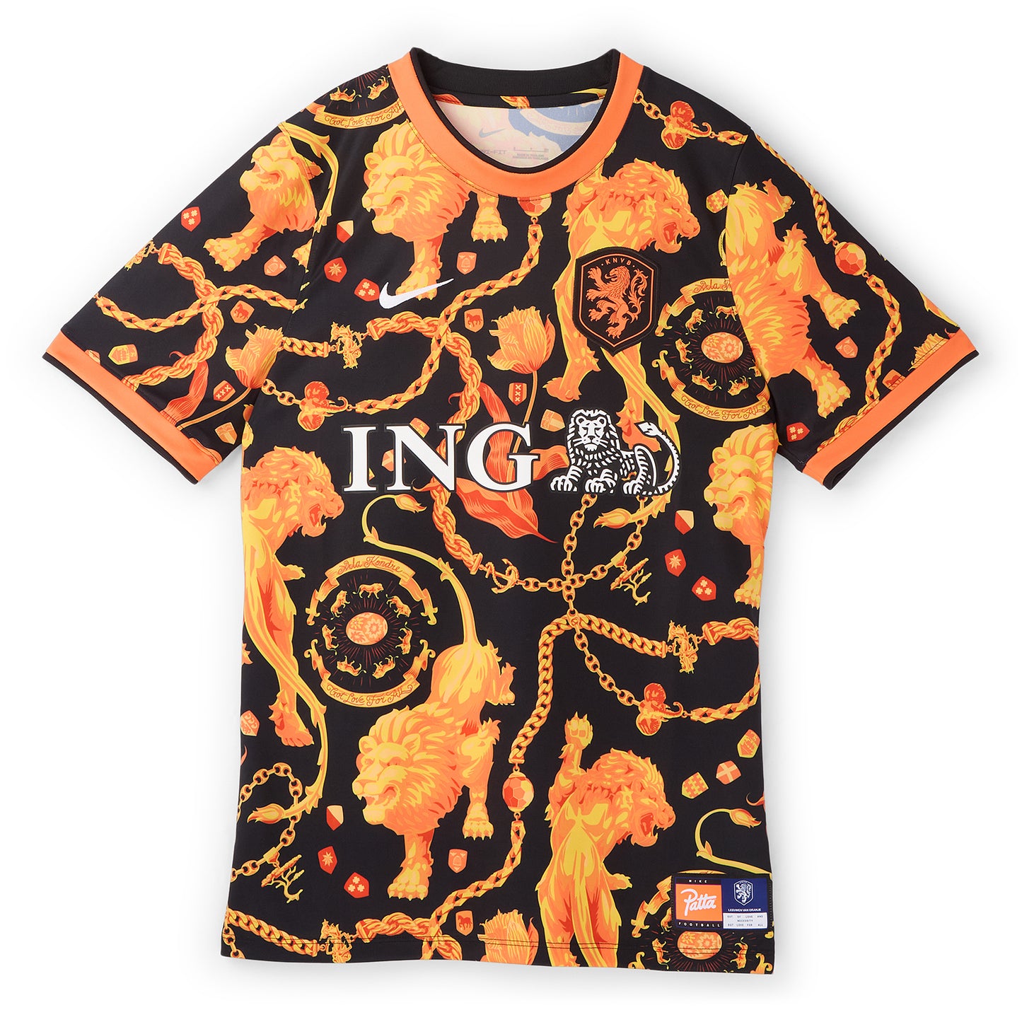 Nike x Netherlands x Patta Short-Sleeve Soccer Top (Black/White)