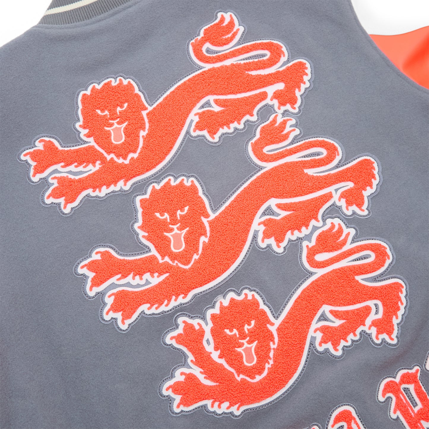Nike x England x Palace Varsity Jacket (Cool Grey/White/Bright Crimson)