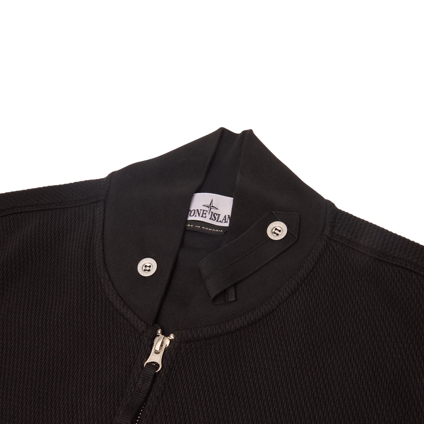 Stone Island Zip Up Cardigan (Black)