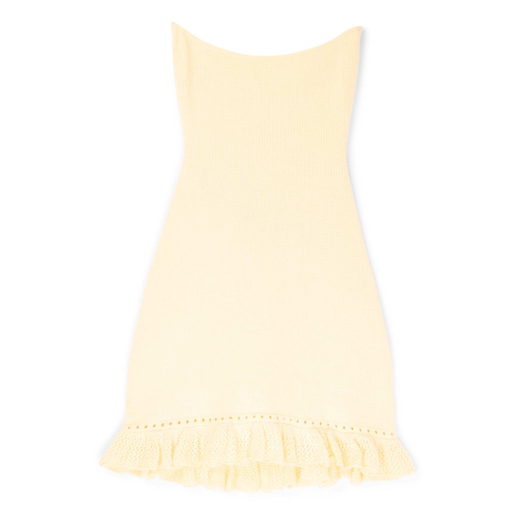 Danielle Guizio Crochet Halter Mini Dress (Honey butter)