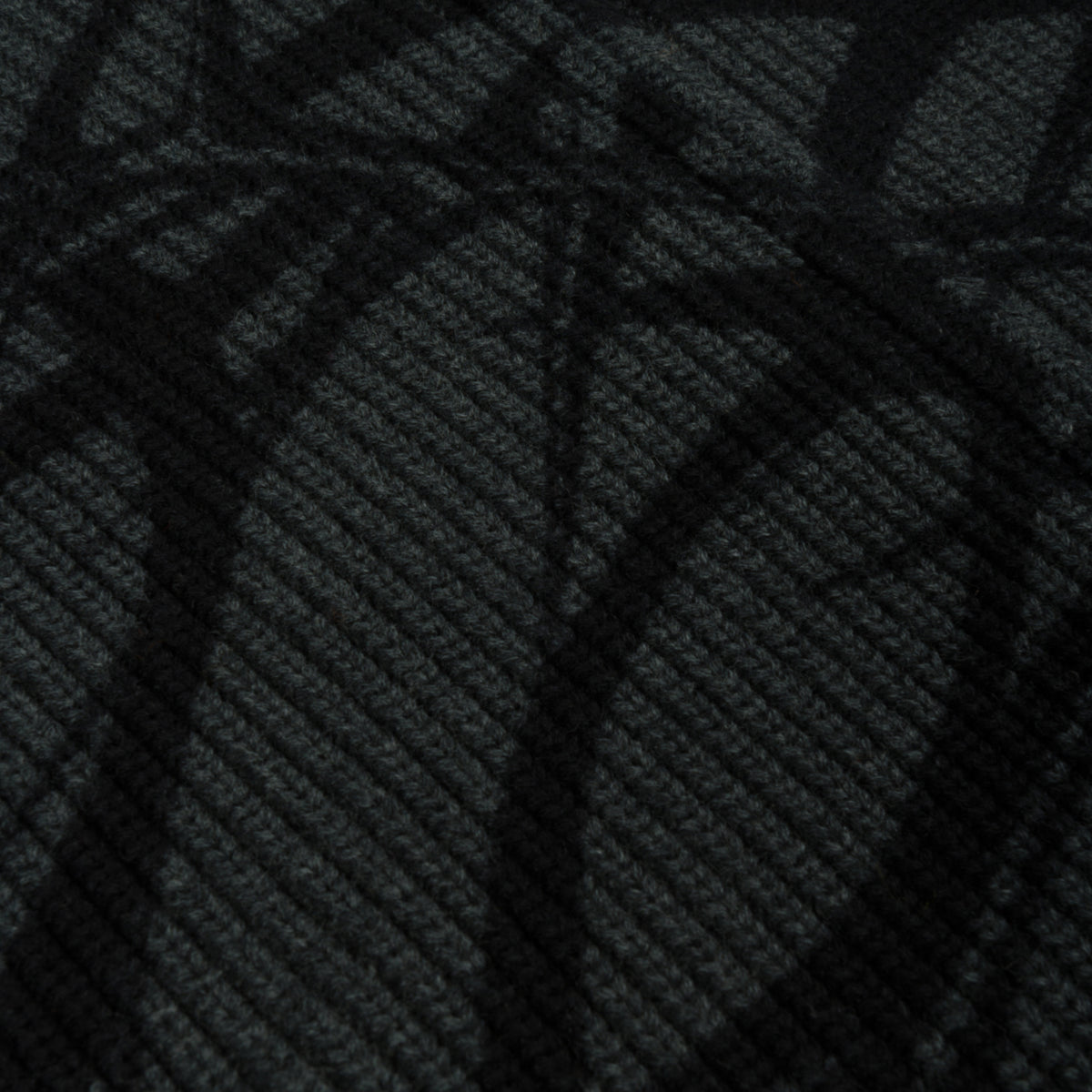 Patta Ribbed Knitted Cardigan (Grey Pinstripe)