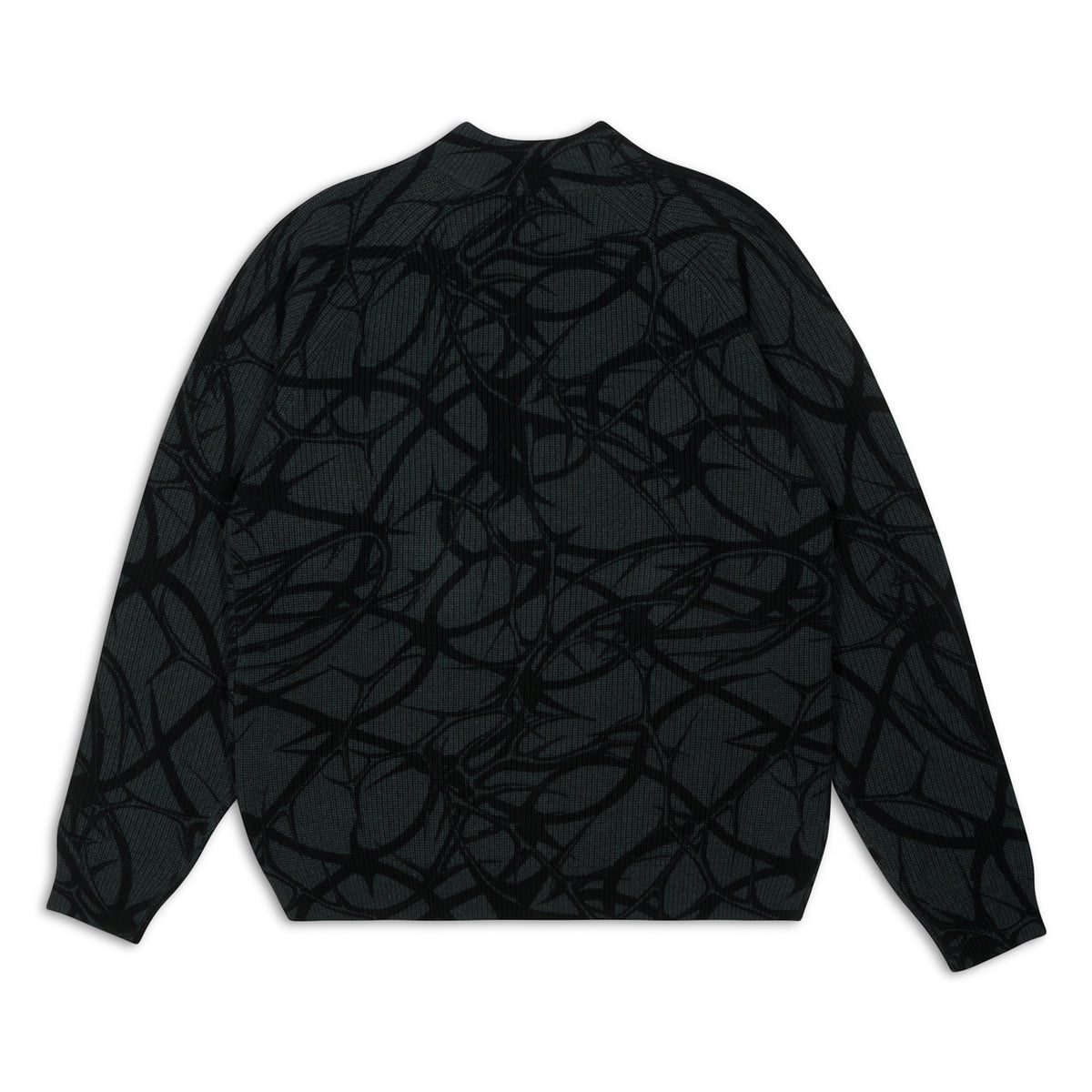 Patta Ribbed Knitted Cardigan (Grey Pinstripe)