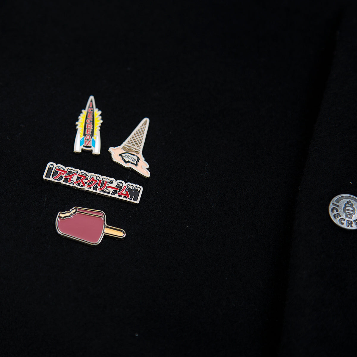 Ice Cream Dipped Varsity Jacket (Black)